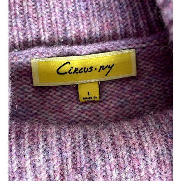 Circus NY Sam Edelman Fringe Turtleneck Sweater Raspberry Radiance Large - Picture 4 of 6